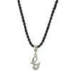 1928 Jewelry Crystal Initial Black Cord Necklace 14