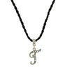 1928 Jewelry Crystal Initial Black Cord Necklace 14