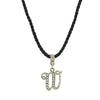 1928 Jewelry Crystal Initial Black Cord Necklace 14