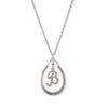 1928 Jewelry Pewter Horseshoe Crystal Initial Necklace 16