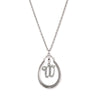 1928 Jewelry Pewter Horseshoe Crystal Initial Necklace 16