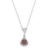 1928 Jewelry Flower Crystal Cluster Teardrop Pendant Necklace 16