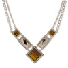 1928 Jewelry Gemstone Square Chain Necklace 12