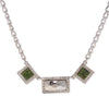 1928 Jewelry Gemstone Square Rectangle Chain Necklace 16