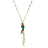 1928 Jewelry Neotropic Exotic Parrot Crystal Tassel Necklace 16