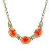 2028 Jewelry Triple Oval Faceted Stone Collar Necklace 16