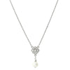 1928 Bridal Faux Pearl And Crystal Pendant Necklace 16