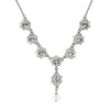 1928 Jewelry Crystal Flower Drop Necklace 16