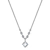 1928 Bridal Genuine Austrian Crystal Diamond Shape Pendant Necklace 16