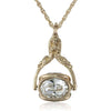 1928 Jewelry Vintage-Inspired Rotating 3 Sided Crystal Spinner Pendant Necklace 30