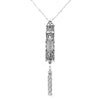 1928 Jewelry Antiqued Filigrana Glass Vial Tassel Necklace 28