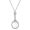 1928 Jewelry Floral Magnifying Glass Pendant Necklace 30