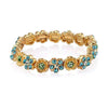 1928 Jewelry Multi Flower Crystal Stretch Bracelet