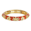 1928 Jewelry Floral Enamel Stretch Bracelet