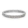 1928 Jewelry Clear Crystal 2-Row Rhinestone Stretch Bracelet