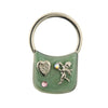 1928 Jewelry Enamel With Heart And Angel Ab Crystal Key Ring