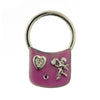 1928 Jewelry Enamel With Heart And Angel Ab Crystal Key Ring