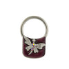 1928 Jewelry AB Crystal Butterfly Enamel Square Key Ring