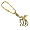 1928 Jewelry Crystal Accent Initial Angel Carabiner Key Chain