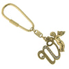 1928 Jewelry Crystal Accent Initial Angel Carabiner Key Chain