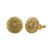 1928 Jewelry Vintage Style Round Crystal Accent Cufflinks