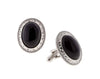 1928 Jewelry Gemstone Oval Cufflinks