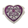 1928 Jewelry Venus Crystal Heart Compact Mirror