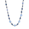 1928 Jewelry Black Chain Multi Blue Bead Necklace 15