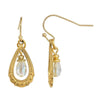 1928 Jewelry Elegancia Antigua Teardrop Crystal Dangle Earrings