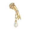 1928 Jewelry Belle Epoch Ladies Hand Teardrop Faux Pearl Pin