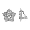 1928 Jewelry Star Flower Crystal Clip On Earrings