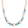 1928 Jewelry Aquamarine Crystal Mother Of Pearl Necklace 15