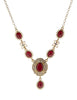 Regency Sol Oval Stone Crystal Drop Necklace 16