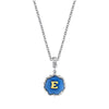 1928 Jewelry Sunburst Blue Enamel Initial Necklace 16