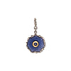 1928 Jewelry Sunburst Blue Enamel Initial Charm