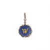 1928 Jewelry Sunburst Blue Enamel Initial Charm