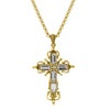 Symbols Of Faith Octagon Crystal Cross Pendant Necklace 18