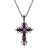 Symbols Of Faith Octagon Crystal Cross Pendant Necklace 18