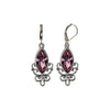 1928 Jewelry Pewter Filigree Drop Earrings