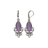 1928 Jewelry Pewter Filigree Drop Earrings