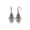 1928 Jewelry Pewter Filigree Drop Earrings