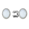 1928 Jewelry CUFF IT!¨ Cufflinks Genuine Stone Oval Button Cover