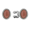 1928 Jewelry CUFF IT!¨ Cufflinks Genuine Stone Oval Button Cover