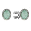 1928 Jewelry CUFF IT!¨ Cufflinks Genuine Stone Oval Button Cover