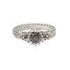 1928 Jewelry Crystal Flower Overlay Belt Bracelet