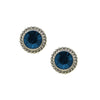 1928 Jewelry Petite Round Crystal Rope Stud Earrings