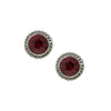 1928 Jewelry Petite Round Crystal Rope Stud Earrings