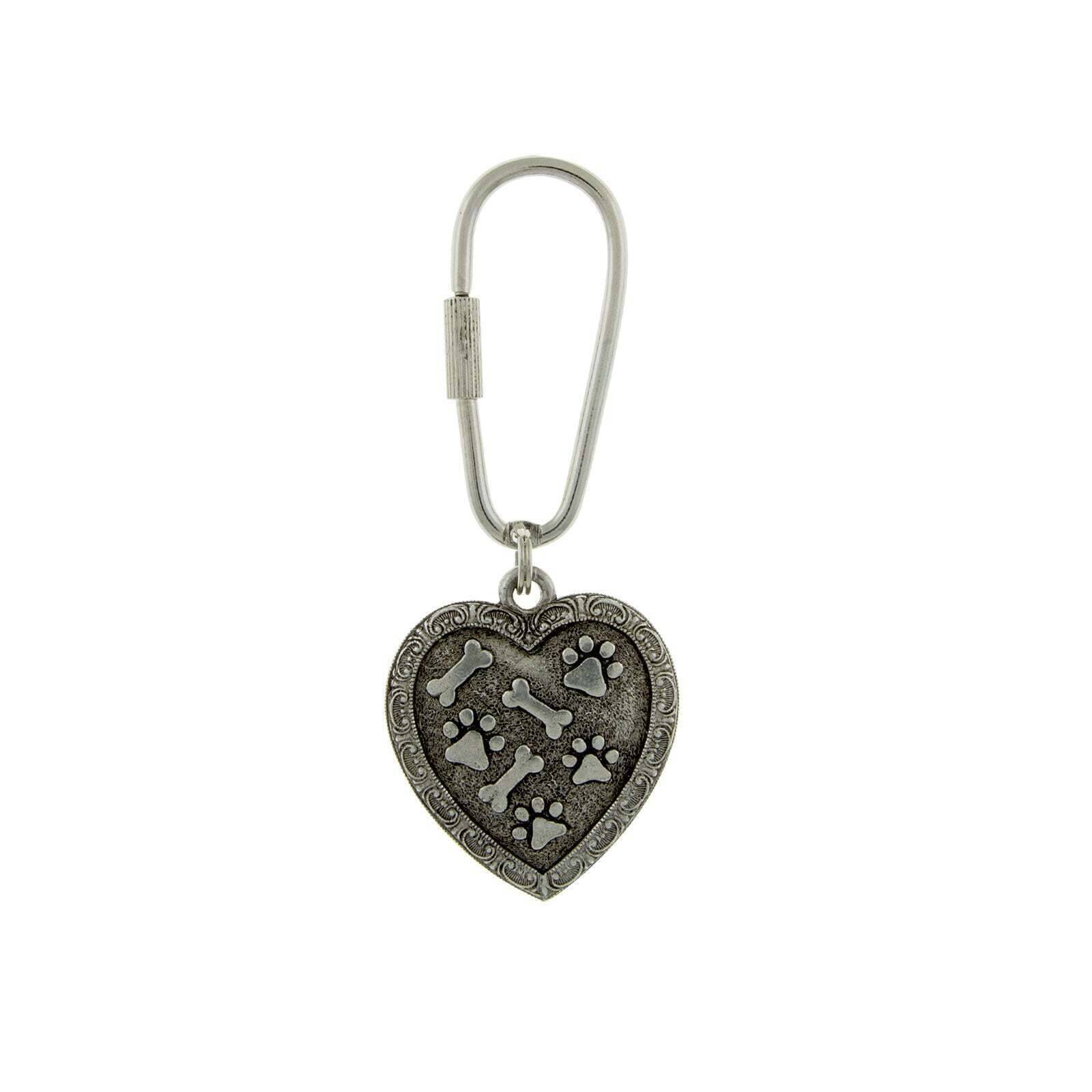 1928 Jewelry Bone And Paw Heart Carabiner Key Chain