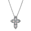 Symbols Of Faith Regal Filigree Crystal Cross Pendant Necklace 20