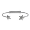 1928 Jewelry Austrian Crystal Star Spring Cuff Bracelet